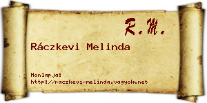 Ráczkevi Melinda névjegykártya
