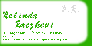 melinda raczkevi business card